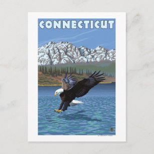 ConnecticutEagle Fishing Postcard