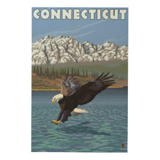 ConnecticutEagle Fishing Wood Wall Decor
