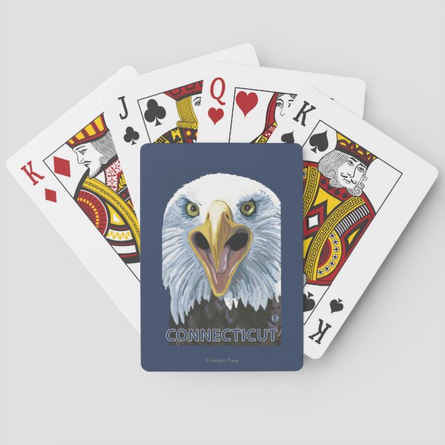 ConnecticutEagle Up Close Poker Cards (Back)