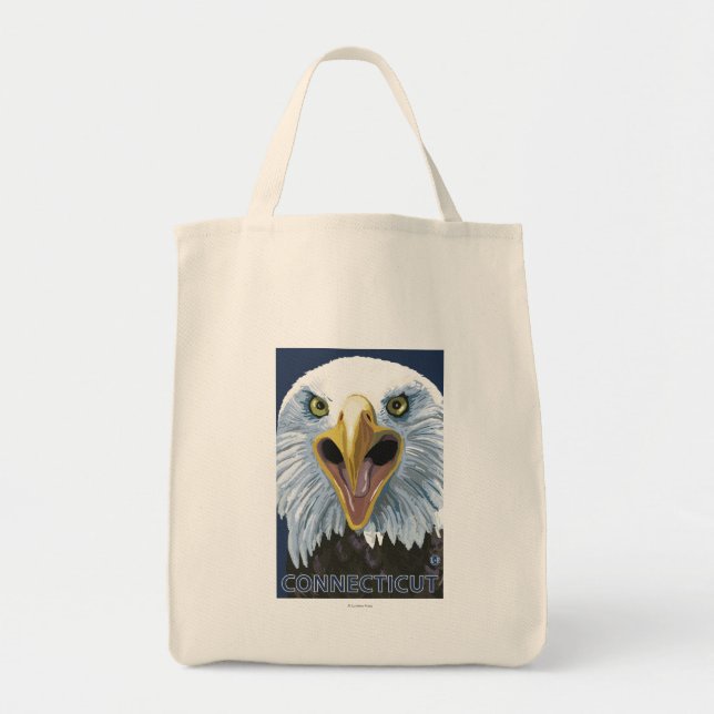 ConnecticutEagle Up Close Tote Bag (Front)