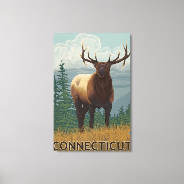 ConnecticutElk Scene Canvas Print (Front)