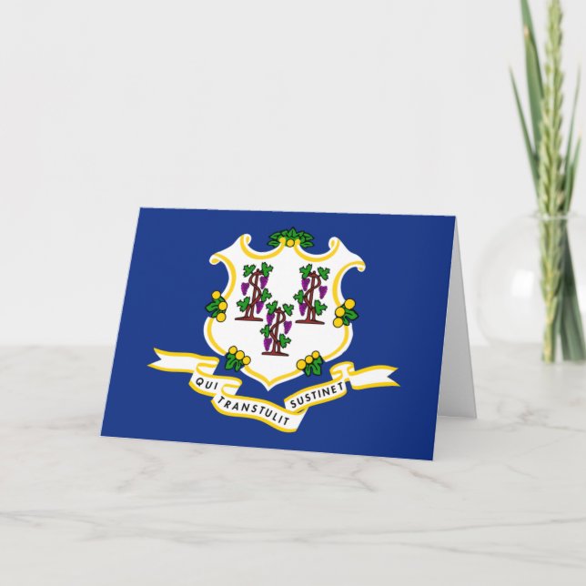 Connecticuter Flag, Flag of Connecticut Card (Front)