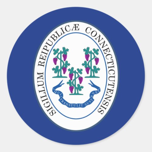 Connecticuter Seal Connecticut Classic Round Sticker