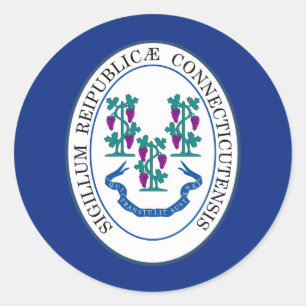 Connecticuter Seal, Connecticut Classic Round Sticker