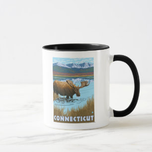 ConnecticutMoose Drinking in Lake Mug