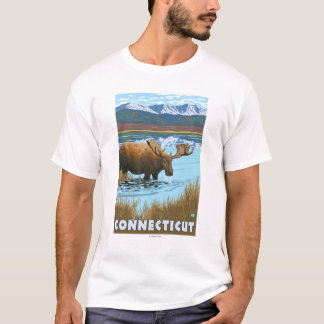 ConnecticutMoose Drinking in Lake T-Shirt