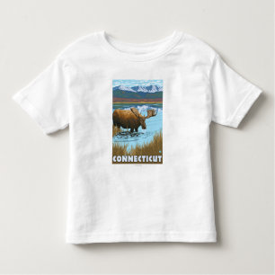ConnecticutMoose Drinking in Lake Toddler T-shirt