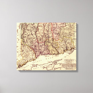 ConnecticutPanoramic MapConnecticut 2 Canvas Print
