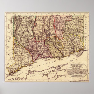 ConnecticutPanoramic MapConnecticut 2 Poster