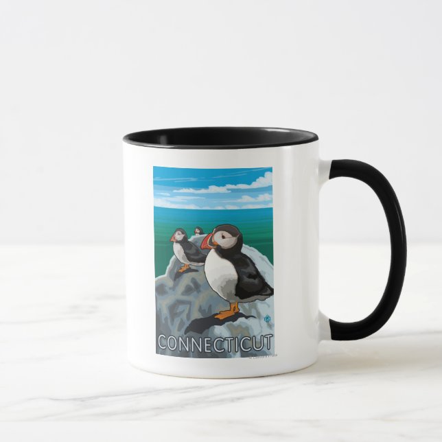 ConnecticutPuffins Scene Mug (Right)