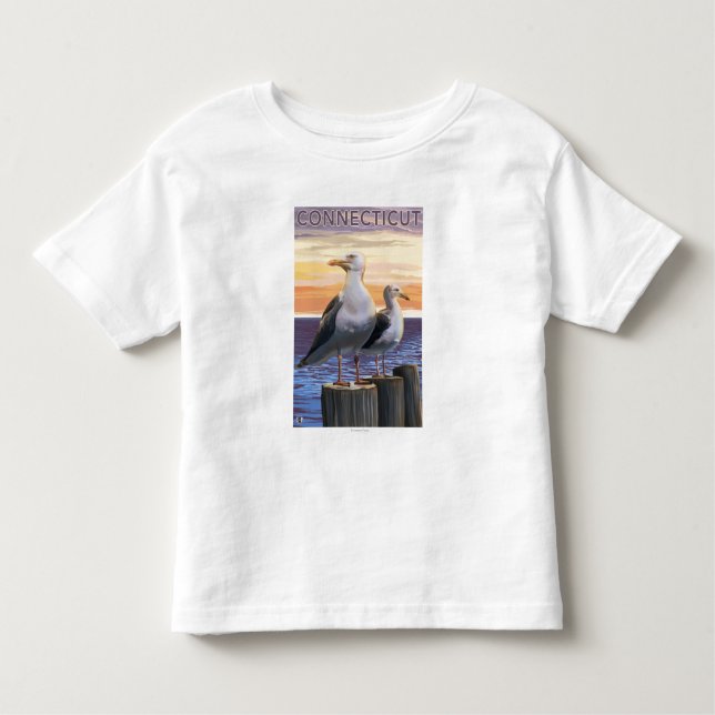 ConnecticutSea Gulls Scene Toddler T-shirt (Front)