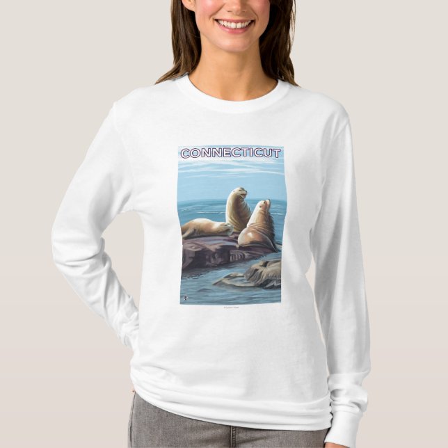 ConnecticutSea Lions Scene T-Shirt (Front)