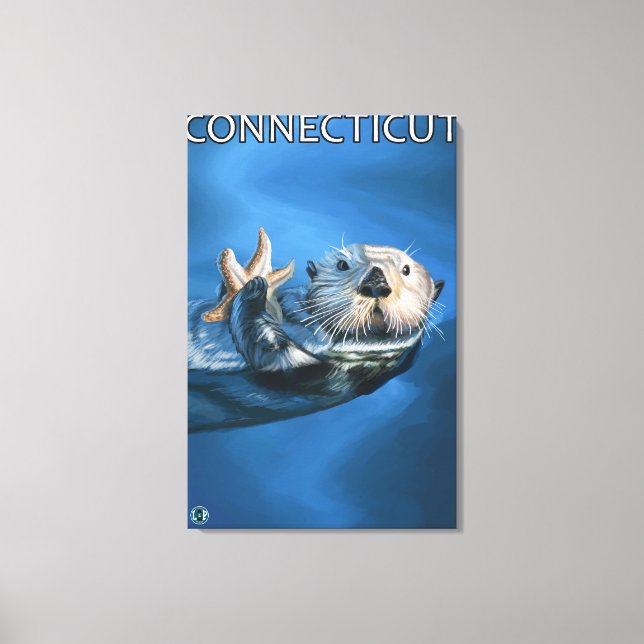 ConnecticutSea Otter Scene Canvas Print (Front)