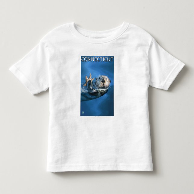 ConnecticutSea Otter Scene Toddler T-shirt (Front)