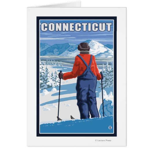 ConnecticutSkier Admiring View Cards (Front)