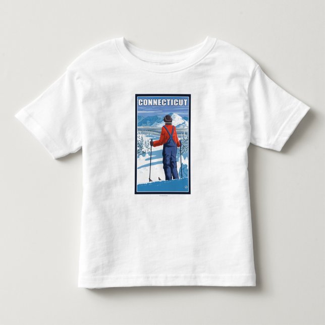 ConnecticutSkier Admiring View Toddler T-shirt (Front)