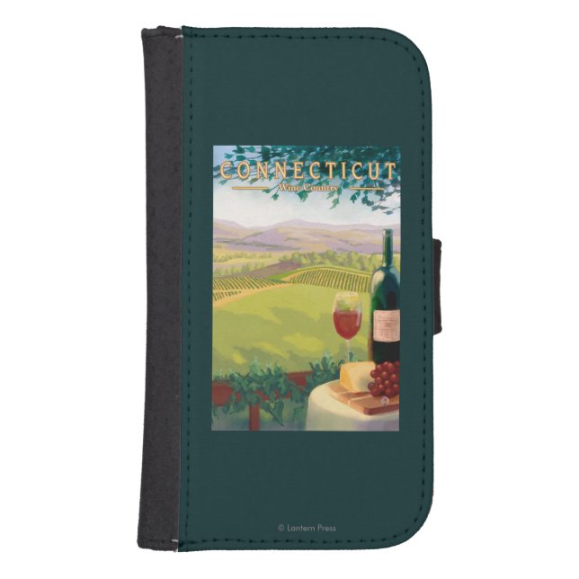 ConnecticutWine Country Scene Samsung Galaxy Wallet Case (Front)