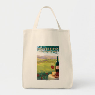 ConnecticutWine Country Scene Tote Bag