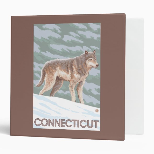 ConnecticutWolf Scene 3 Ring Binder (Front/Inside)