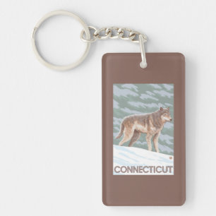 ConnecticutWolf Scene Keychain