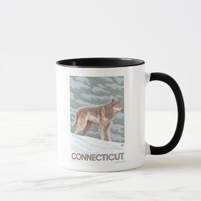 ConnecticutWolf Scene Mug (Right)
