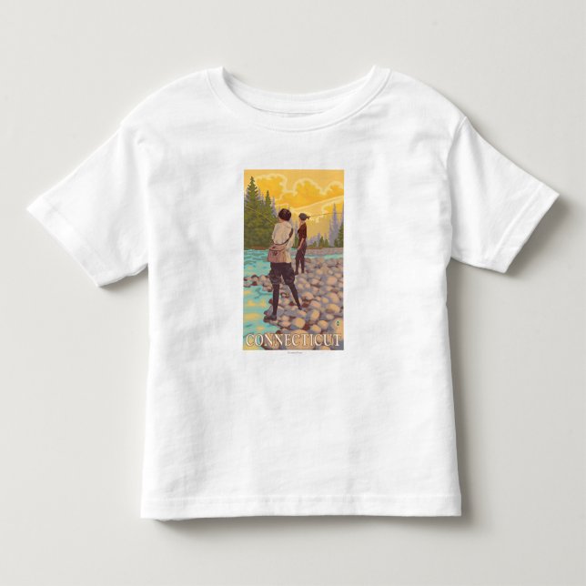 ConnecticutWomen Fly Fishing Scene Toddler T-shirt (Front)