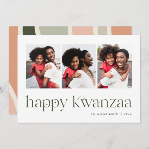 Connection  3 Photo Kwanzaa Holiday Card