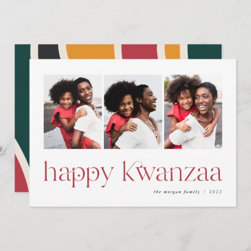 Connection  3 Photo Kwanzaa Holiday Card