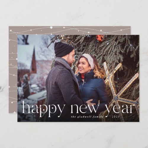 Connection  Full Photo New Year Holiday Card