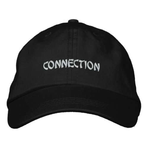 Connection Motivational Quote Spiritual Black Embroidered Baseball Cap