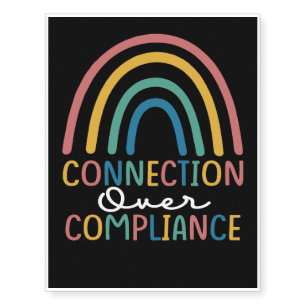 Connection over Compliance Applied Behavior Analys Temporary Tattoos