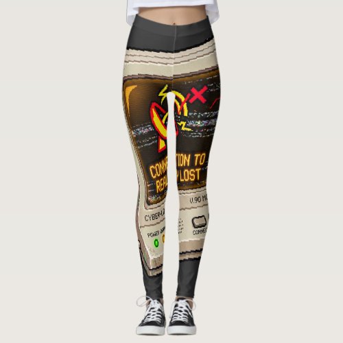 Connection To Reality Lost Retro Internet Humor De Leggings