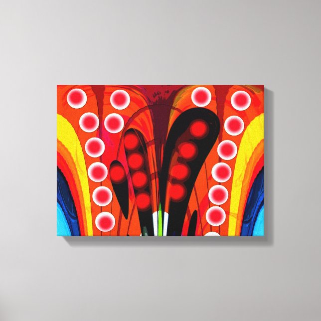 Connections abstract art canvas print (Front)