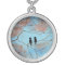 Connections Round Pendant Necklace Painting