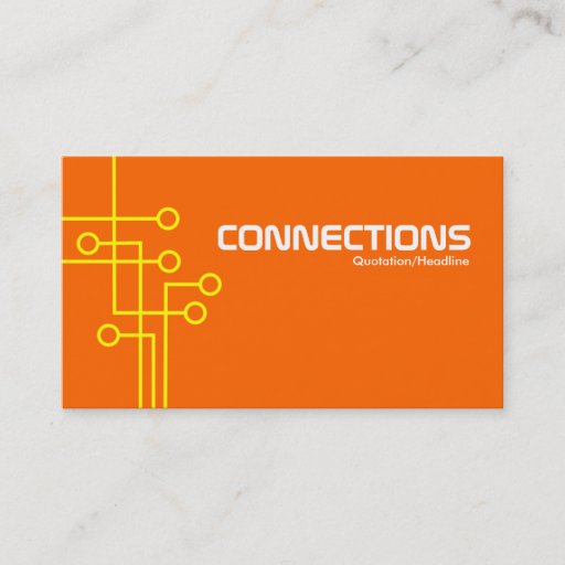 Customizable Connections - Yellow and Orange Business Cards