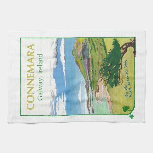 Connemara Galway Poster Tea Towel