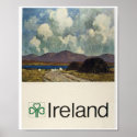 Connemara landscape painting by Paul Henry, Vintage Irish Tourist Board poster