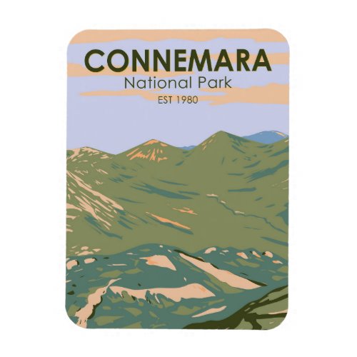 Connemara National Park Ireland Twelve Bens Travel Magnet