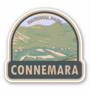 Connemara National Park Ireland Twelve Bens Travel Sticker