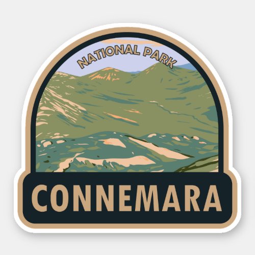 Connemara National Park Ireland Twelve Bens Travel Sticker