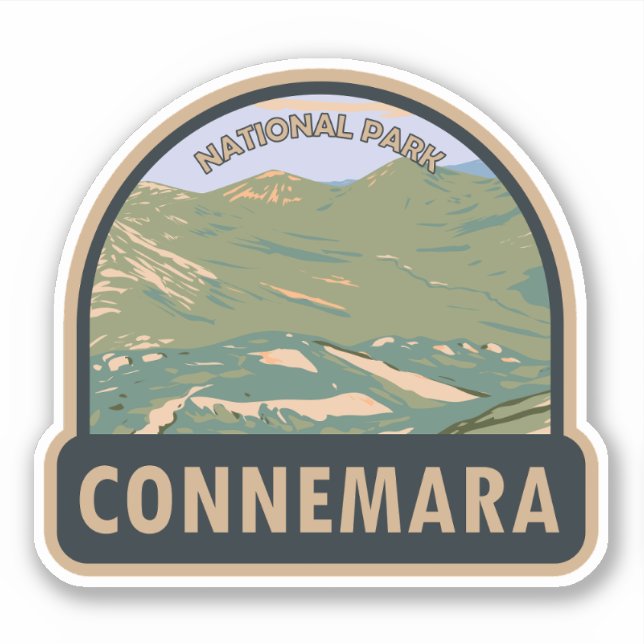 Connemara National Park Ireland Twelve Bens Travel Sticker (Front)