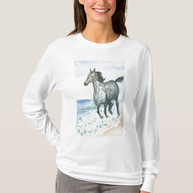 Connemara Pony Ladies Long-sleeved T-shirt (Front)