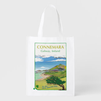 Connemara Travel Poster Design Grocery Bag