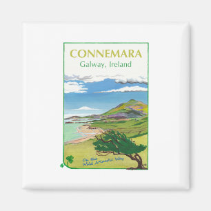 Connemara Travel Poster Design Magnet