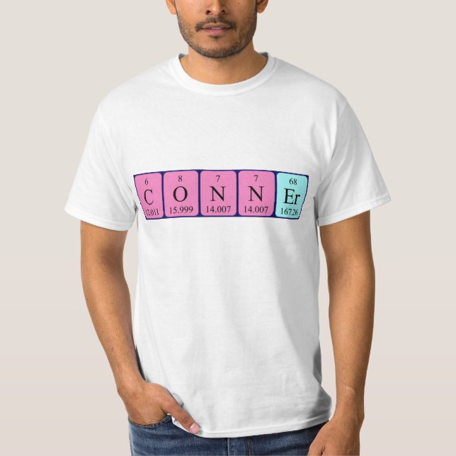 Conner periodic table name shirt (Front)