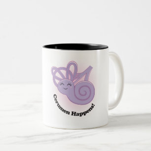 Connie Cochlea "Cerumen Happens!" Coffee Mug