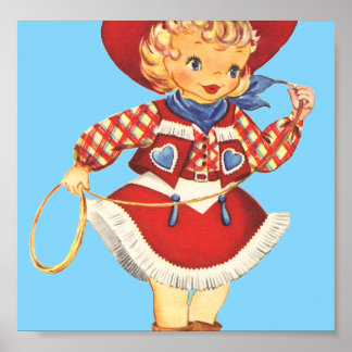 Little Cowgirl Posters, Little Cowgirl Prints, Art Prints, Poster Designs