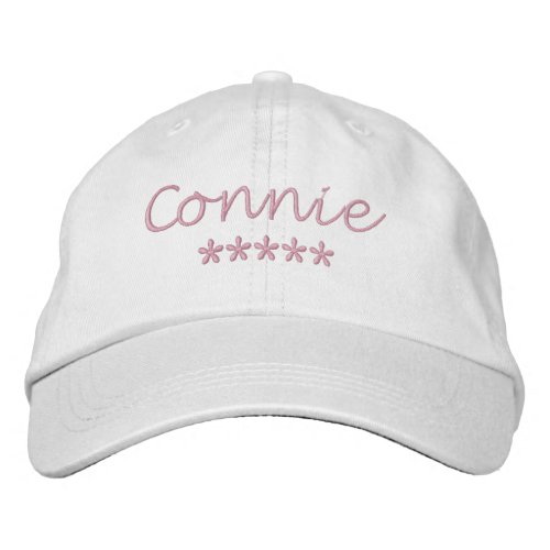 Connie Name Embroidered Baseball Cap