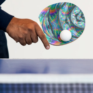CONNIE ~ PASTELS ~ Original Fractal ~ Ping Pong ~ Ping Pong Paddle