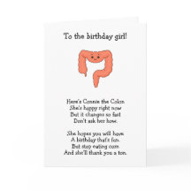 Connie the Colon Birthday Card